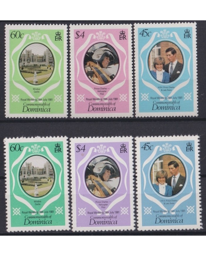 F-EX20953 DOMINICA MNH 1981 5$ LADY DIANA ROYAL WEDDING