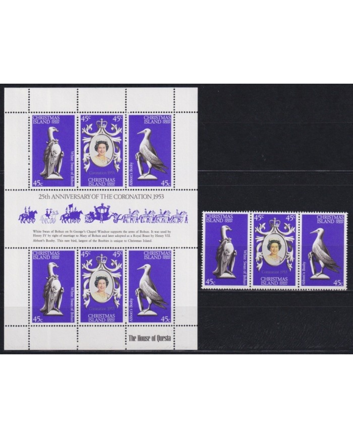 F-EX21003 CHRISTMAS MNH 1978 25th CORONATION QUEEN ELIZABETH SILVER JUBILEE.