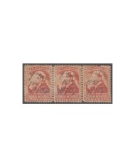 F-EX3516 CANADA REVENUE VICTORIA QUEEN. 1c. TIRA DE 3.