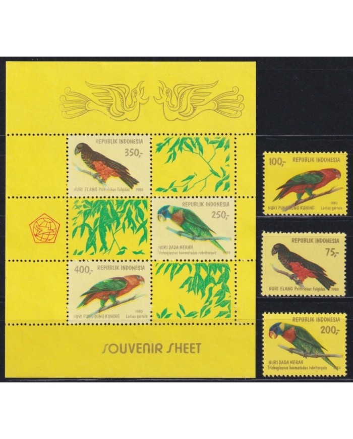 F-EX21143 INDONESIA MNH 1980 AVES PAJAROS BIRD OISEAUX VÖGEL.