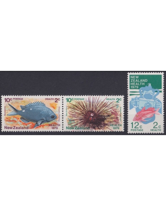 F-EX21181 NEW ZEALAND MNH 1979 HEALTH SEA MARINE LIFE PHOTO FISH SEA URCHIN.