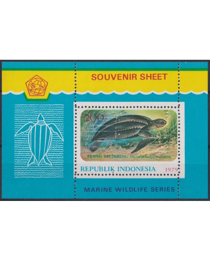 F-EX21224 INDONESIA 1979 MNH SEA MARINE WILDLIFE TURTLE TORTUGA.