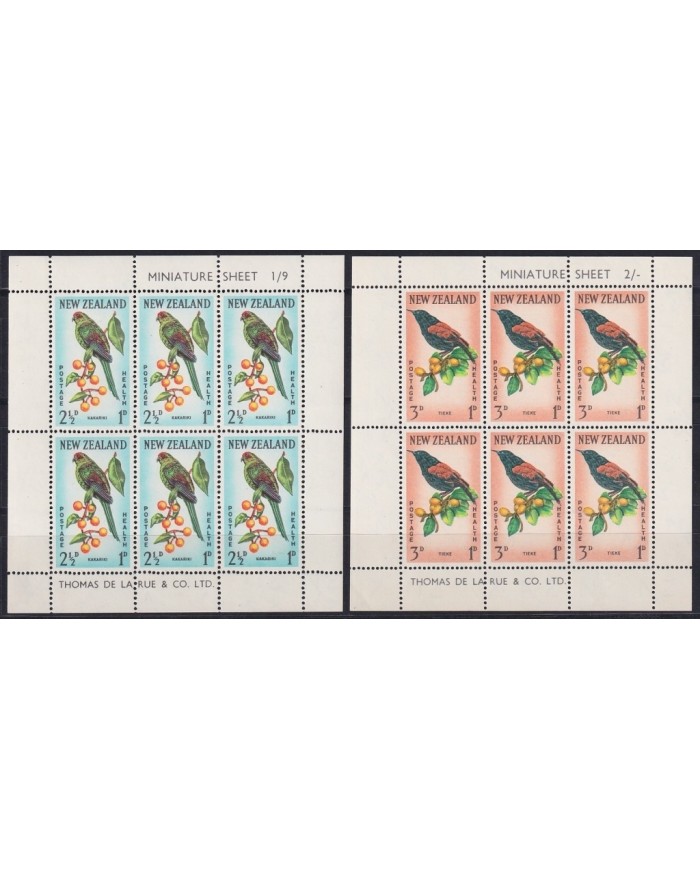 F-EX21501 NEW ZEALAND MNH 1962 BIRD AVES PAJAROS OISEAUX VÖGEL SHEET.