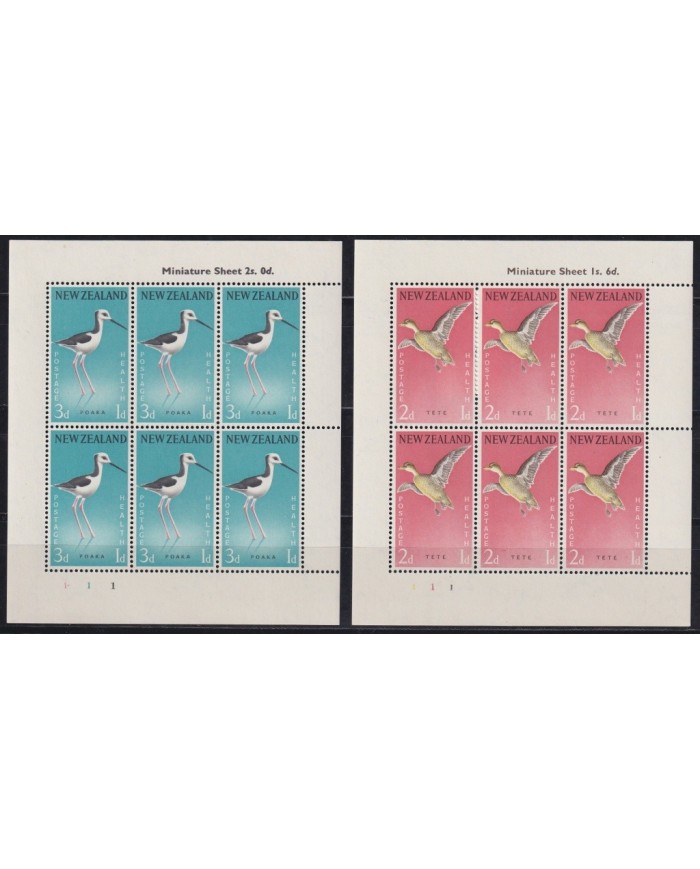 F-EX21502 NEW ZEALAND MNH 1959 BIRD AVES PAJAROS OISEAUX VÖGEL SHEET.