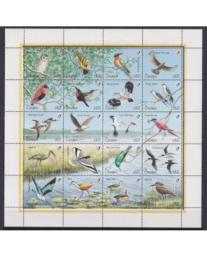 F-EX20068 GHANA MNH BIRD AVES PAJAROS OISEAUX VÖGEL SHEET.