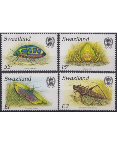 F-EX21253 SWAZILAND MNH 1988 INSECTS BUTTERFLIES MARIPOSAS PAPILLONS