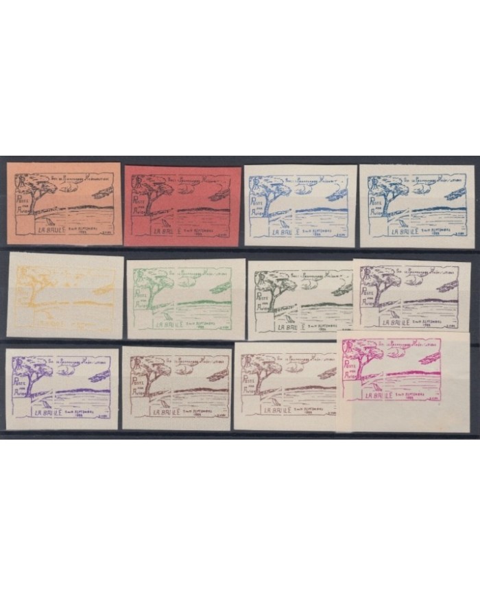 F-EX3724 FRANCE AIR CINDERELLA LA BRULE AIR SHOW 1922 PROOF LOT 32 DIFF.