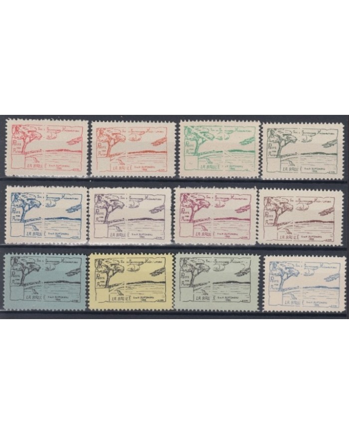 F-EX3724 FRANCE AIR CINDERELLA LA BRULE AIR SHOW 1922 PROOF LOT 32 DIFF.