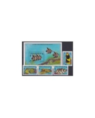 F-EX21554 COMORES COMOROS MNH 1999 MARINE WILDLIFE CORAL CRAB FISH PECES.