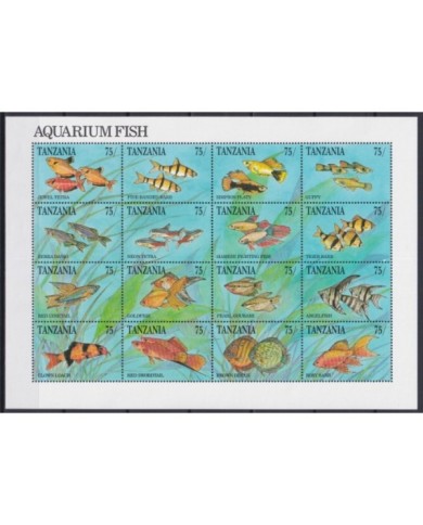 F-EX20059 TANZANIA MNH 1999 AQUARIUM FISH WILDLIFE PECES.
