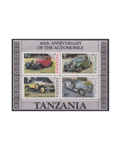 F-EX21597 TANZANIA MNH 1985 100 ANIV AUTOMOVIL CAR AUTO ROLLS ROYCE.
