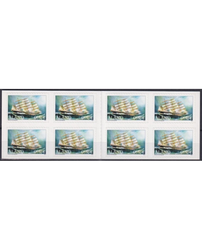 F-EX21733 ALAND MNH 2003 OLD SHIP BOOKLED. 100 ANIV POMMERN SHIP.