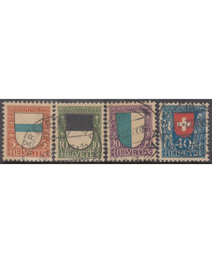 F-EX3802 SWITZERLAND SUISSE PRO-JUVENTUDE 1922 USED.