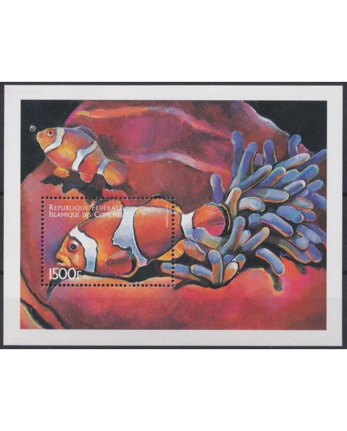 F-EX21829 COMORES COMOROS MNH FAUNA SEA MARINE WILDLIFE FISH WHALE SHEET