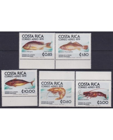 F-EX22046 COSTA RICA MNH 1979 SEA MARINE WILDLIFE FISH PECES. DEFENSA FAUNA NACIONAL