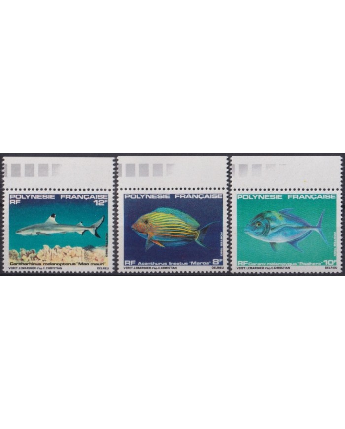 F-EX22133 POLYNESIE POLINESIA MNH 1983 SEA MARINE WILDLIFE FISH SHARK PECES