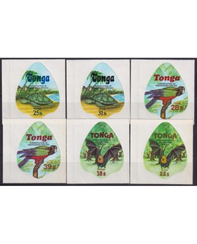 F-EX22082 TONGA MNH 1978 WILDLIFE ENDANGERED BIRD PARROT ORCA WHALE TURTLE BAT MURCIELAGOS.