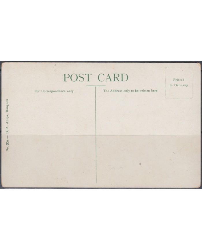 F-EX3859 BIRMANIA BURMA POSTCARD RANGOON MADALAY BEAUTY WOMAN.