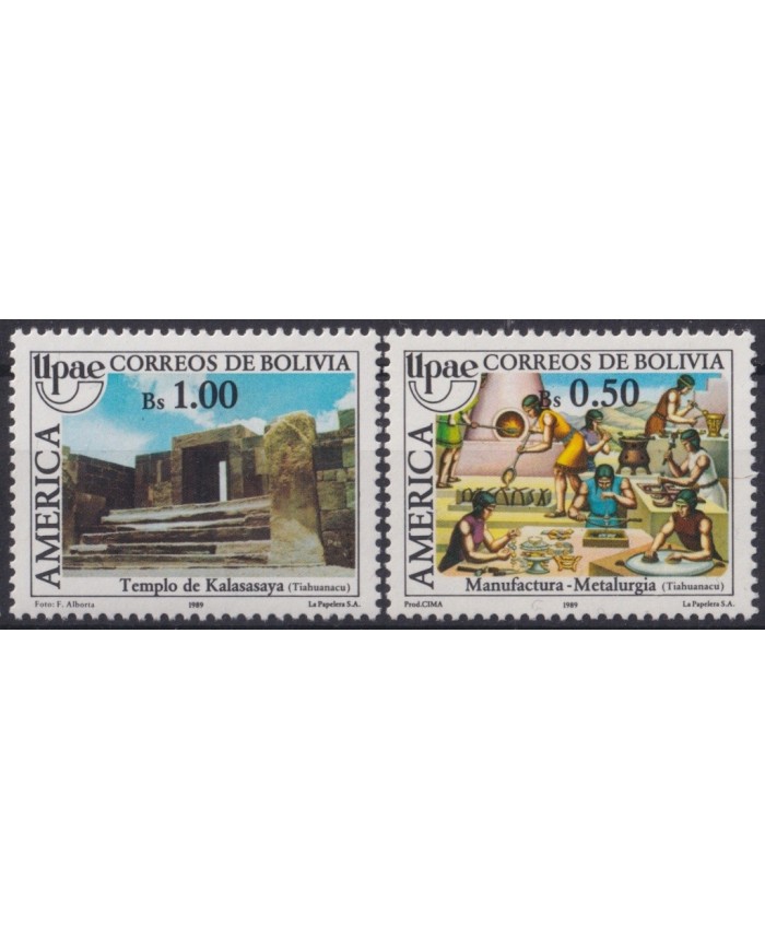 F-EX21982 BOLIVIA MNH 1989 AMERICA UPAE UPAEP INDIAN ARCHEOLOGY DISCOVERY.