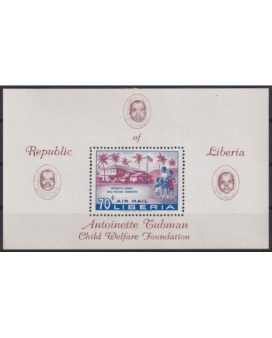 F-EX22207 LIBERIA 1957 MNH SHEET ANTOINETTE TUBMAN CHILD WELFARE FOUNDATION.