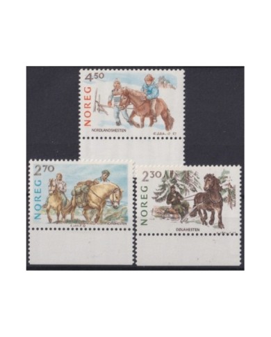 F-EX22318 NORWAY NORGE NOREG MNH 1987 HORSE CABALLOS EQUINOS.