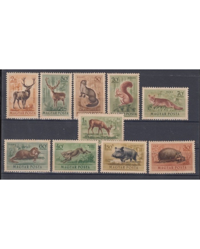 F-EX3883 HUNGARY MAGYAR HIGHT VALUE. FAUNA. GOMA ORIGINAL OSCURECIDA.
