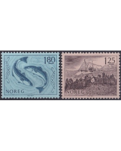F-EX22325 NORWAY NORGE NORED MNH 1977 SEA MARINE WILDLIFE FISH PECES.