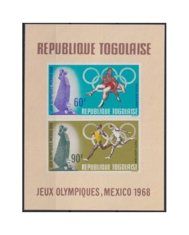 F-EX22244 TOGO MNH 1968 SHEET PRE OLYMPIC GAMES MEXICO JUDO ATHLETICS ATLETISMO