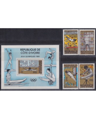 F-EX22432 YVORY COAST MNH 1980 MOSCOW OLYMPIC GAMES ATHLETIC ATLETISMO