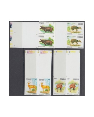 F-EX3955 CONGO 1994 MNH IMPERFORATED PROOF FAUNA ANTILOPE HYPO.