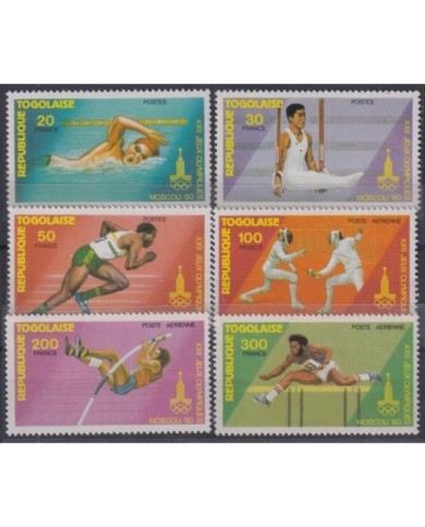 F-EX22493 TOGO MNH 1980 MOSCOW OLYMPIC GAMES ATHLETICS FENCING ATLETISMO.