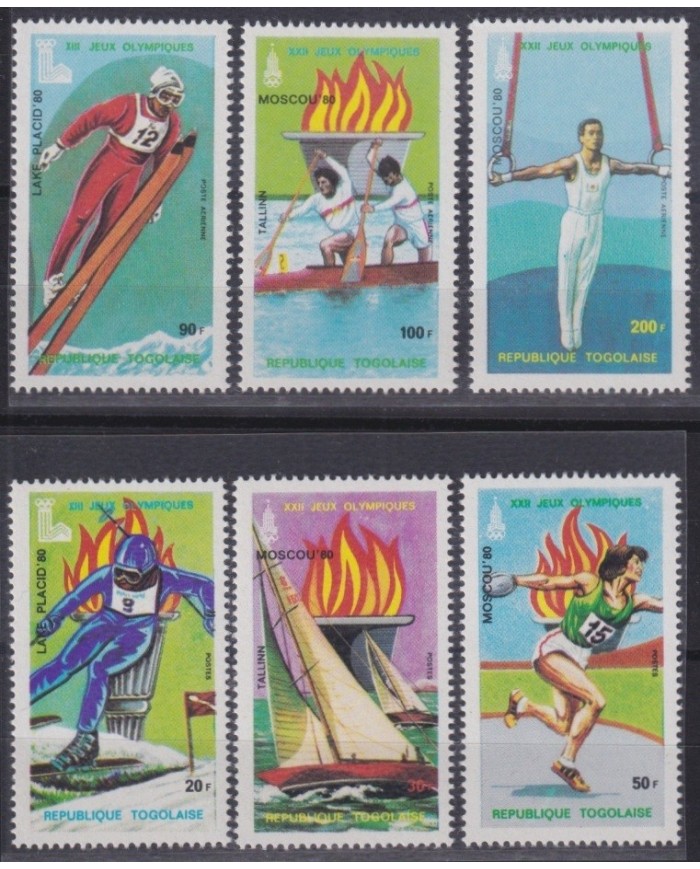 F-EX22492 TOGO MNH 1980 MOSCOW OLYMPIC GAMES ATHLETICS WINTER LAKE.