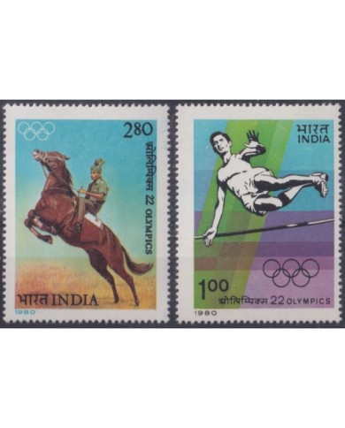 F-EX22285 INDIA MNH 1980 MOSCOW OLYMPIC GAMES ATHLETICS HORSE ATLETISMO