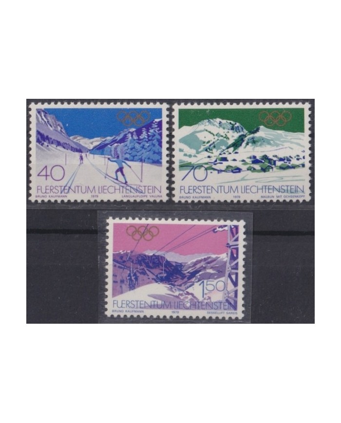 F-EX22295 LIECHTENSTEIN MNH 1980 WINTER OLYMPIC GAMES LAKE PLACID SKI.