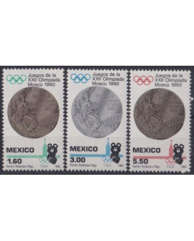 F-EX22289 MEXICO MNH 1980 MOSCOW OLYMPIC GAMES MEDALL