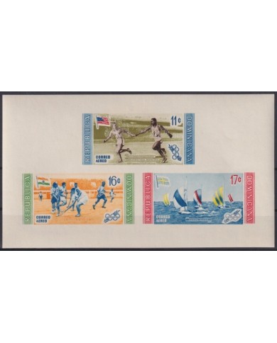 F-EX22536 DOMINICAN REP MNH 1958 ROMA OLYMPIC GAMES ATHLETIC BOXING FENCING.