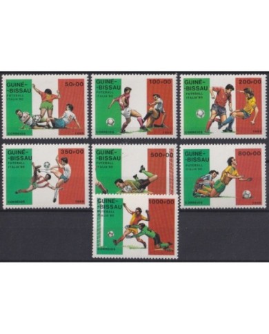 F-EX22372 GUINEE BISSAU MNH 1989 ITALY SOCCER WORLD CUP SET.