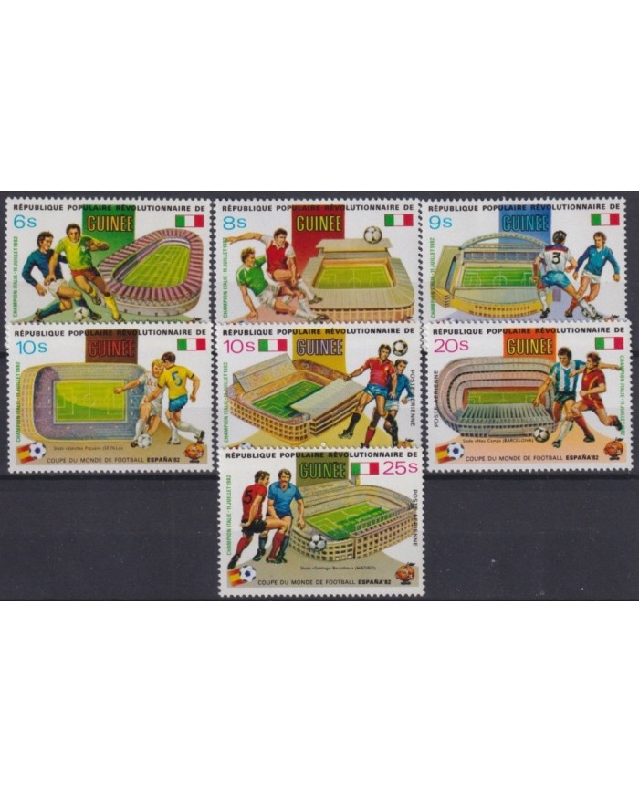 F-EX22385 GUINEE MNH 1982 SPAIN SOCCER WORLD CUP STADIUM SET.
