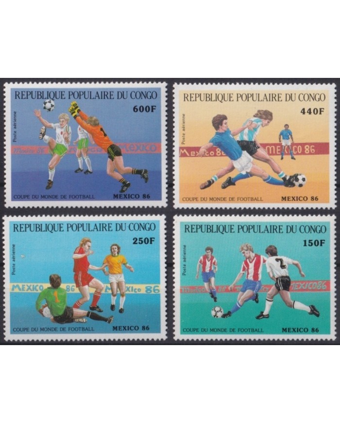 F-EX22348 MNH 1986 MEXICO SOCCER WORLD CUP SET.