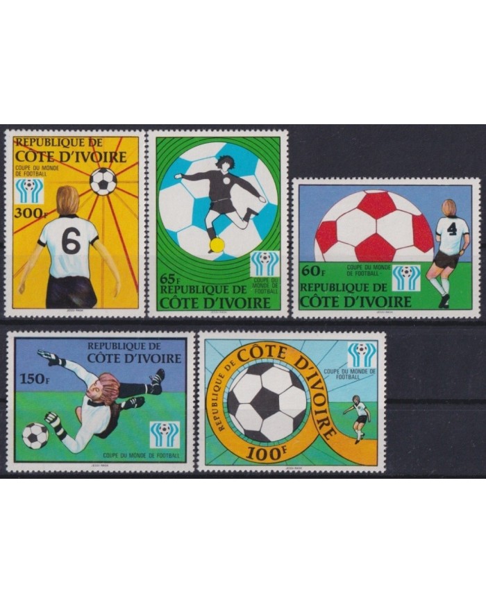 F-EX22354 IVORY COAST COTE D´IVORE MNH 1978 ARGENTINA SOCCER WORLD CUP SET.