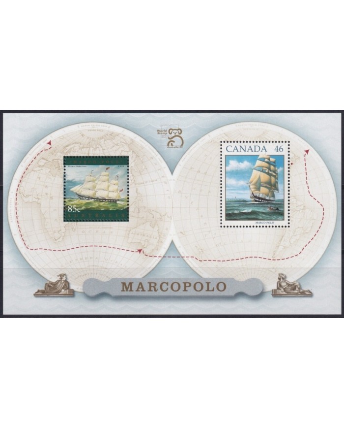 F-EX22557 AUSTRALIA MNH 1998 MARCO POLO VOYAGE MAP SHIP THOMAS ROBERTSON.
