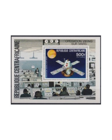 F-EX22502 CENTRAL AFRICA REP MNH MISSION VIKING TO MARS SPACE ASTRONAUTICS.