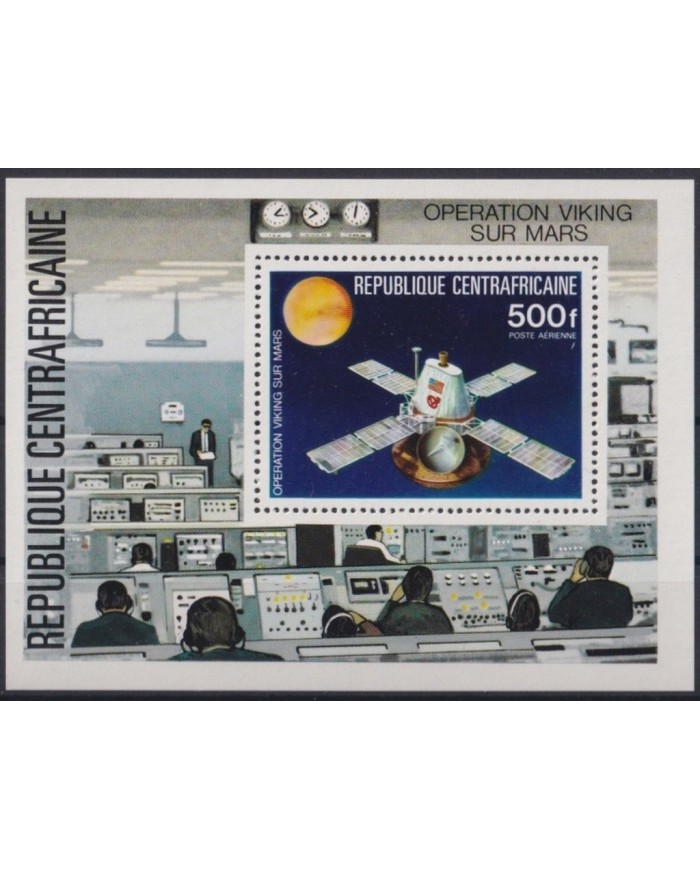 F-EX22502 CENTRAL AFRICA REP MNH MISSION VIKING TO MARS SPACE ASTRONAUTICS.
