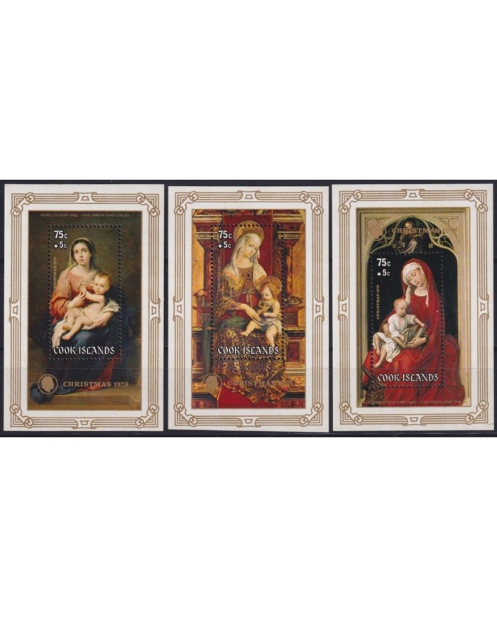 F-EX22520 COOK IS MNH 1978 CHRISTMAS NAVIDAD. ART RELIGION CRIVELLI MURILLO VAN DER WEYDEN.
