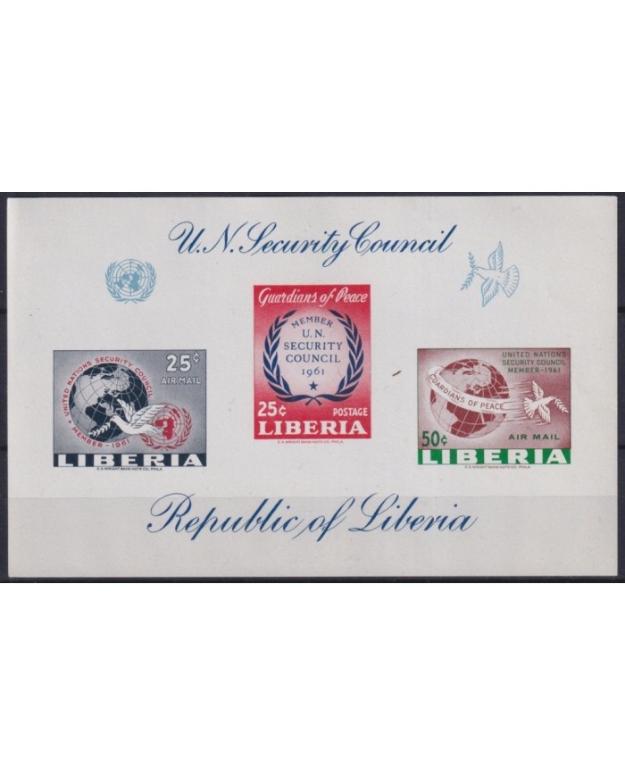 F-EX22169 LIBERIA 1961 MNH UNITED NATION NU BIRD AVES PAJAROS OISEAUX VÖGEL.