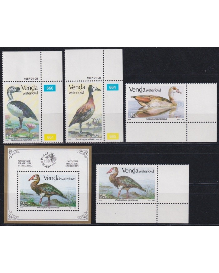 F-EX22584 SOUTH AFRICA VENDA 1987 MNH BIRD AVES PAJAROS OISEAUX VÖGEL WATERFOWL.