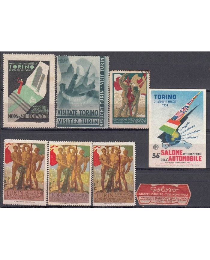 F-EX7472 ITALY CINDERELLA MH- NO GUM STAMPS LOT. 1911-54. MILAN MILANO.