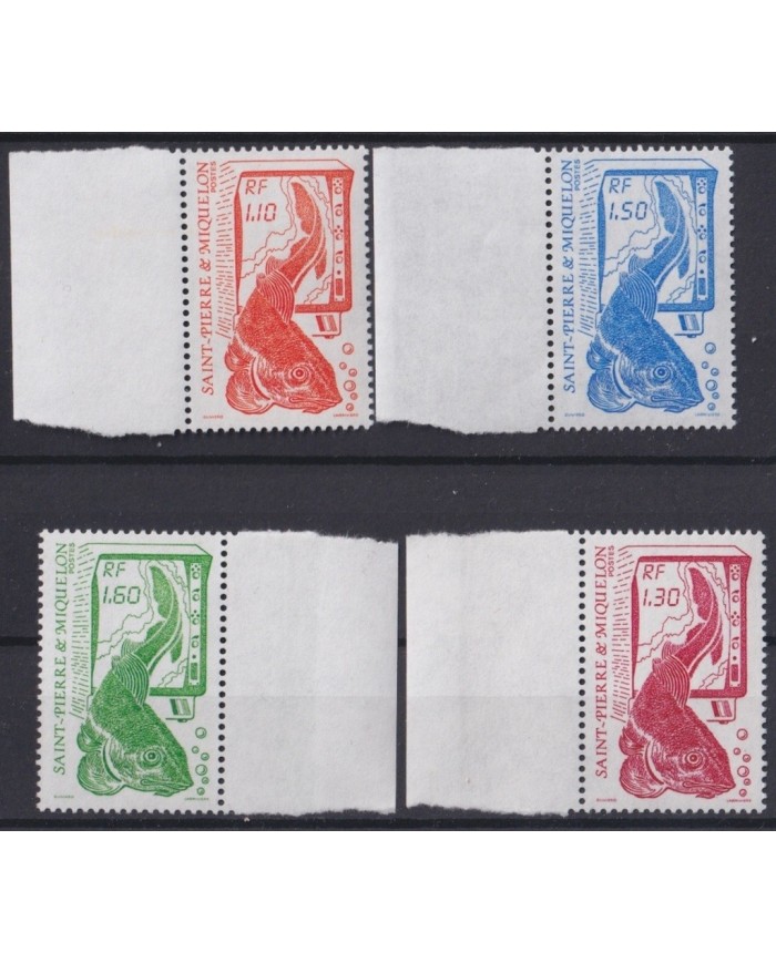 F-EX22648 SAINT PIERRE & MIQUELON MNH 1986-89 SEA MARINE WILDLIFE FISH PECES