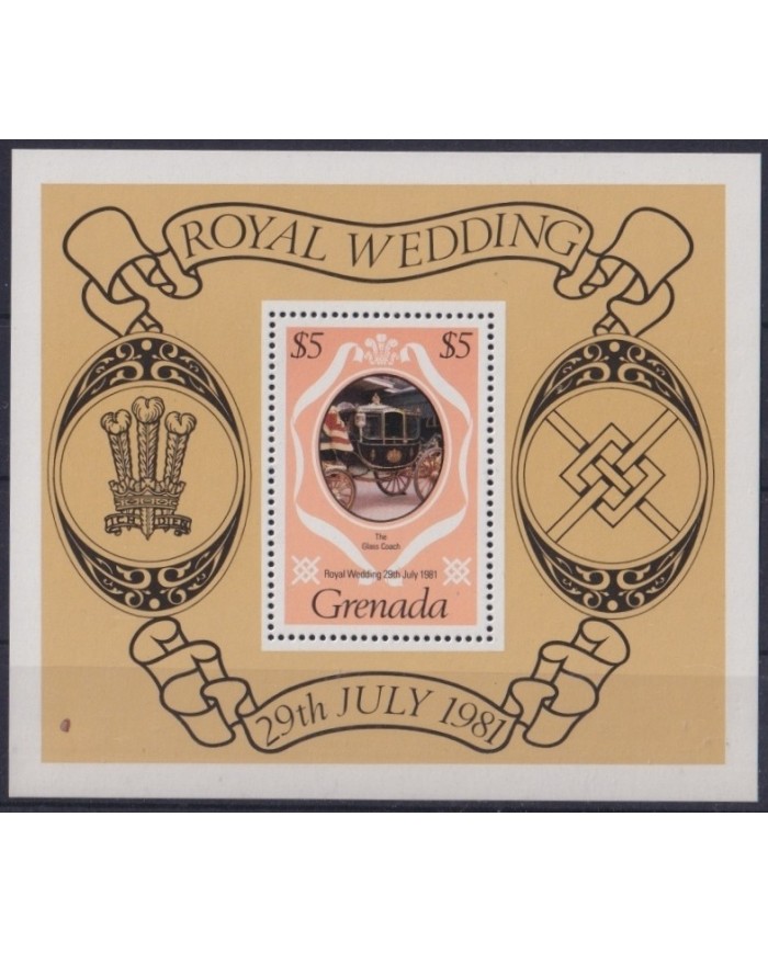 F-EX22659 GRENADA MNH 1981 SHEET ROYAL WEDDING LADY DIANA