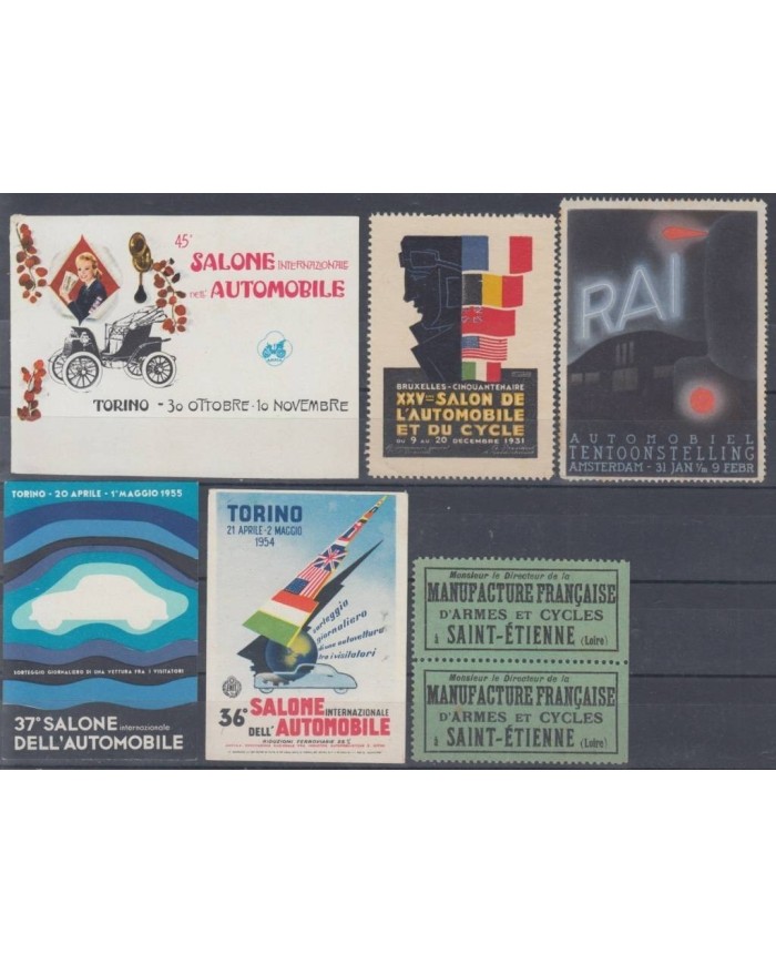 F-EX7526 ITALY BELGIUM NETHERLAND CINDERELLA AUTOMOVIL MOTOR RACING FAIR LOT.